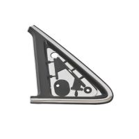 Corner Section with chrome,Mirror right, Golf 2 &Co, from 10/87, OE Ref. 191853220A