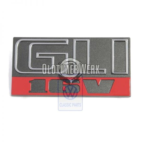 Lettering, Badge "GTI 16V" front grill, Jetta 2 OE Ref. 165853679E
