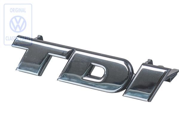 Schriftzug, Emblem TDI in Chrome für kurzen Vorderwagen, T4 Bus OE Ref. 701853679A Z10