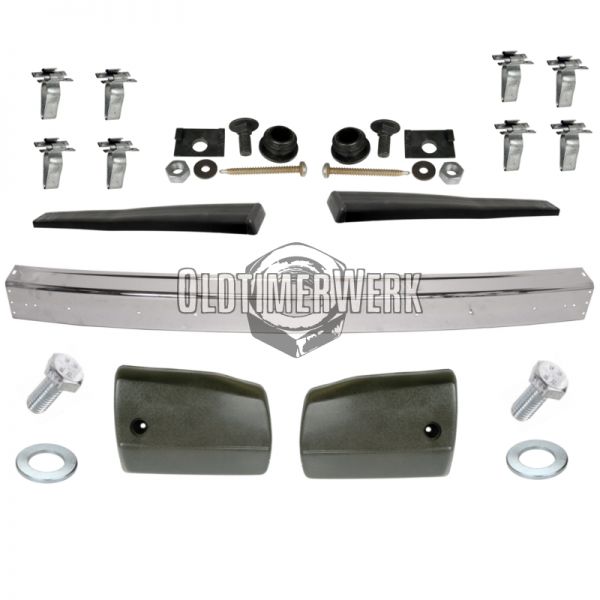 Front Bumper, Chrome, incl. Rubber Band and Mounting Kit, T3, OE Ref. 255807111