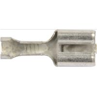 Flachsteckhülsen 6,3mm mit Raste Messing blank, für Kabel  0,5 - 1,0mm
