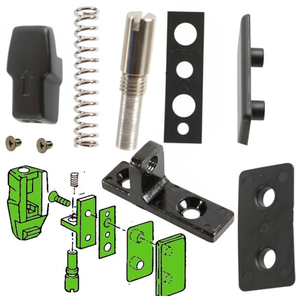 Handle complete set for sliding window lock T3 OE Ref. 281847733