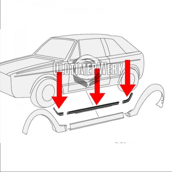 Tankdeckel Cover Abdeckung Chrom für VW Golf 1 / Golf 1 Cabrio