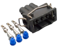 Connector housing, 3-pin, for headlight range control actuator, Golf & others, OE ref. 357972753