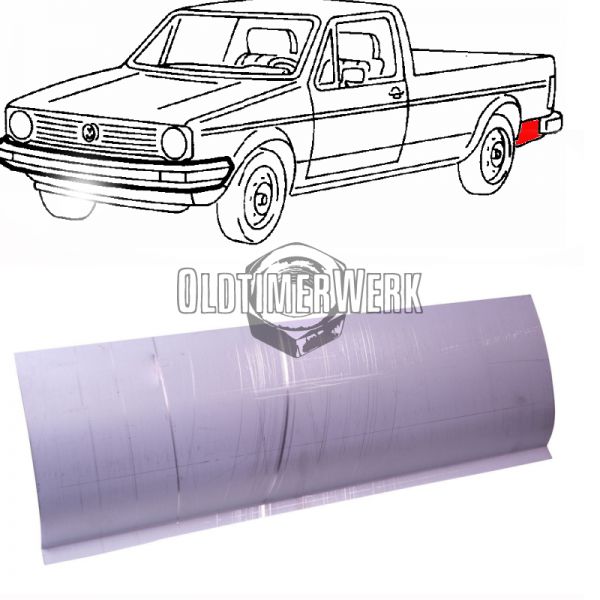 Endspitze, Reparaturblech Seitenwand unten, Caddy 14D, OE Ref. 147813605