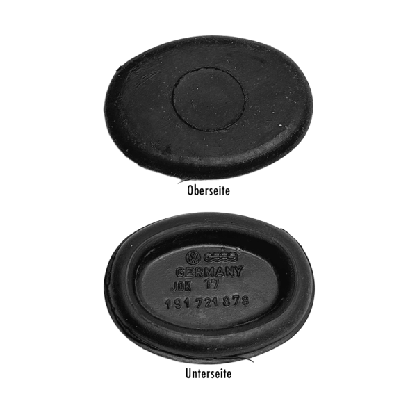 Verschlussstopfen, Stopfen, Gummi, Oval, Golf 2 &Co, OE Ref. 191721878