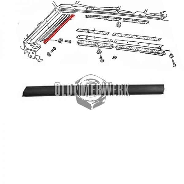 Seal for Soft Top rear right Golf 1 Cabrio OE Ref. 155871370D