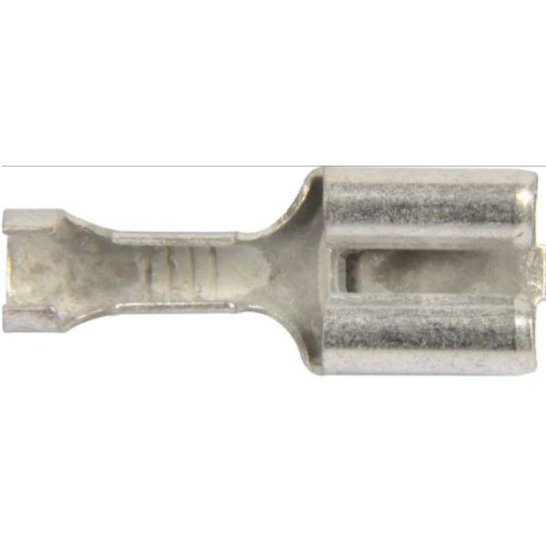Connector 6,3mm, brass, for 0,5 - 1,0mm cables