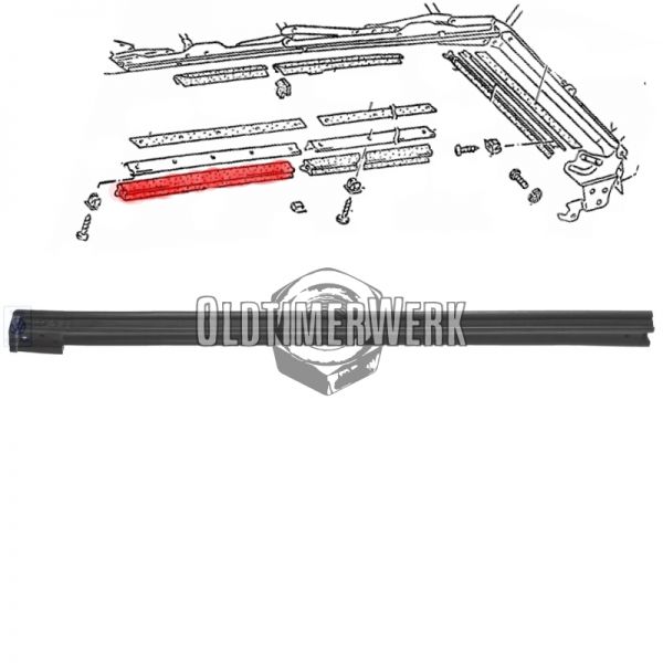 Seal for Soft Top, left door, Golf 1 Cabrio OE Ref. 155871357E