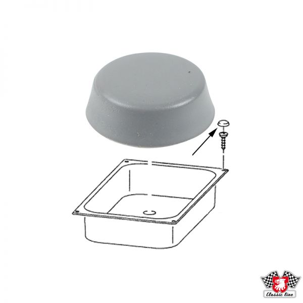 Abdeckkappe für Schraube in Grau, Westfalia Ausstattung, T3, OE Ref. 701070923