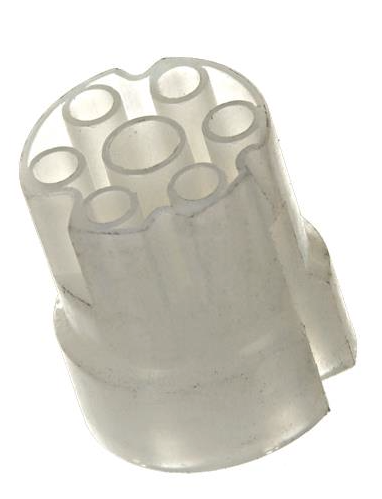 Connector housing, 7-pin, for round female terminal, Volkswagen Golf & others, T3 OE ref. 803971979