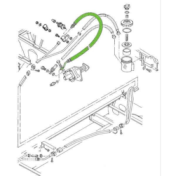 Hose, Power Steering Pump Supply, T3 Diesel, OE Ref. 251422893B