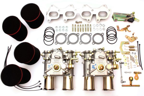 WEBER dual carburettor system, 45 DCOE, VW Golf 1.8 / 2.0 L 16V (KR, PL, 9A, ABF)