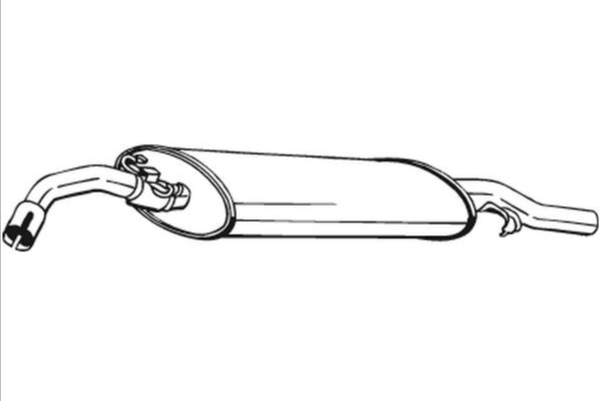 Rear silencer, Golf 2 1.3–1.6L, OE Ref. 191253609BK, 191253609P