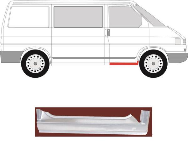 Repair panel, front right access, T4 OE Ref. 701809840B