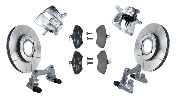 Kompletter Bremsen-Satz für 256mm Bremse, VA, Golf 2 GTI 16V &Co