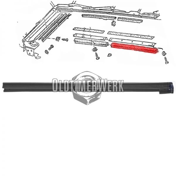 Seal for Soft Top, front door, right Golf 1 Cabrio OE Ref. 155871358E