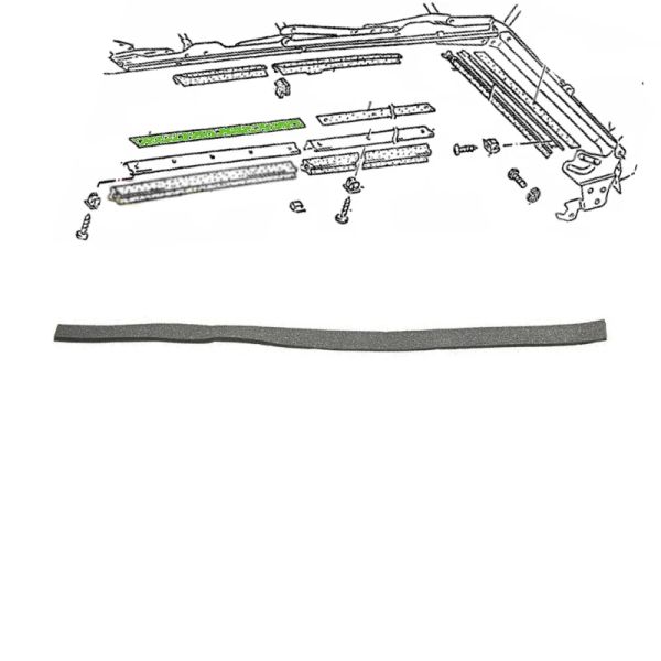 Seal between soft top frame and insert rails Golf 1 Cabrio OE Ref. 155871431