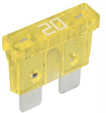 Flat plug fuse 20A, yellow, OE Ref. N01713123