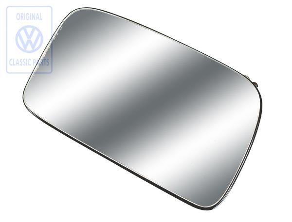 Exterior mirror glass right, electrically adjustable and heated for Golf 2 OE Ref. 191857522C