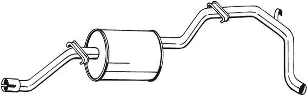 Schalldämpfer, Endtopf, VW Caddy 1,5L-1,8L Benziner, OE Ref. 147253609