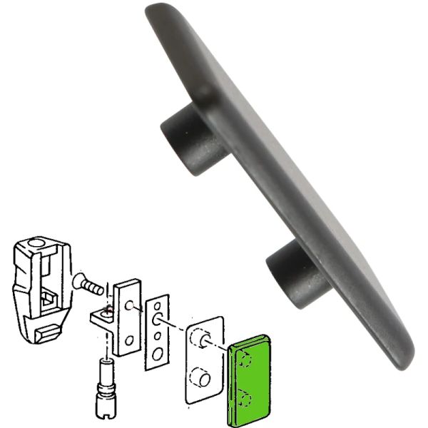 Retaining plate for sliding window lock T3 OE Ref. 281847725