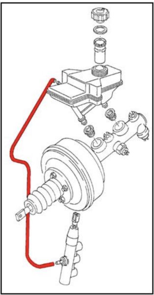 Schlauch, 6,4mm, Vorratsbehälter zu Kupplungsgeber, T3, OE Ref. N90080701