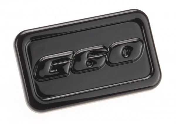 Lettering, emblem “G60” instead of side blinker, black, Golf 2 & Co OE Ref. 191853688B