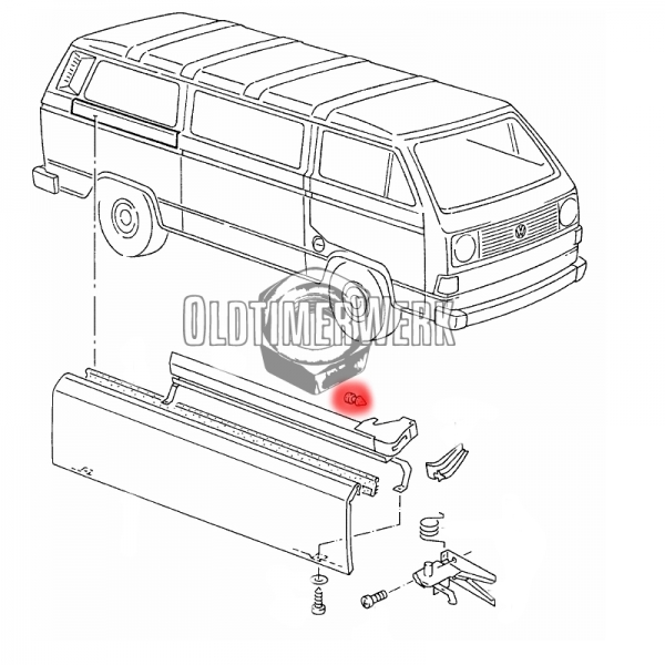 VW Bus T3 Anschlagpuffer für Schiebetür unten