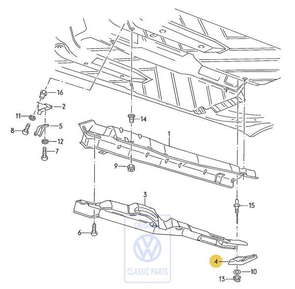 Heat protection plate, exhaust system, Golf 1 CabrioOE Ref. 155803310