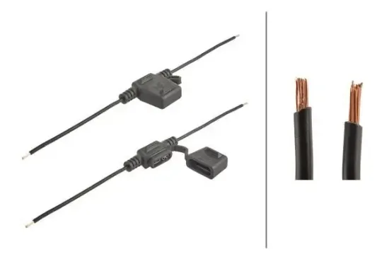 Fuse holder, with holder for flat plug fuse up to 20A