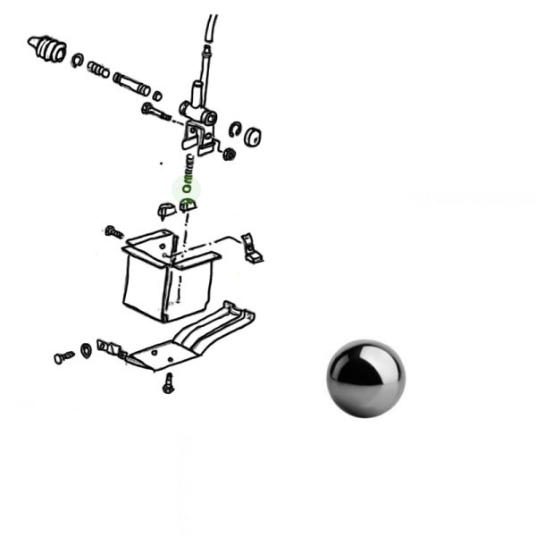 Kugel für Druckfeder der Rückwärtssperre, T3, OE Ref. N0256663