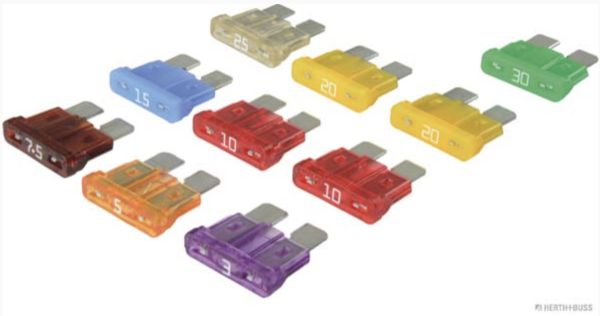 Blade Fuse Set 10 Pieces 3A to 30A