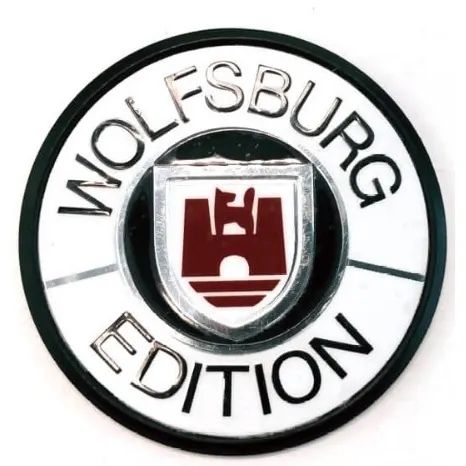 Emblem Wolfsburg-Edition in Weiss Golf &Co, OE Ref. 165853675-W