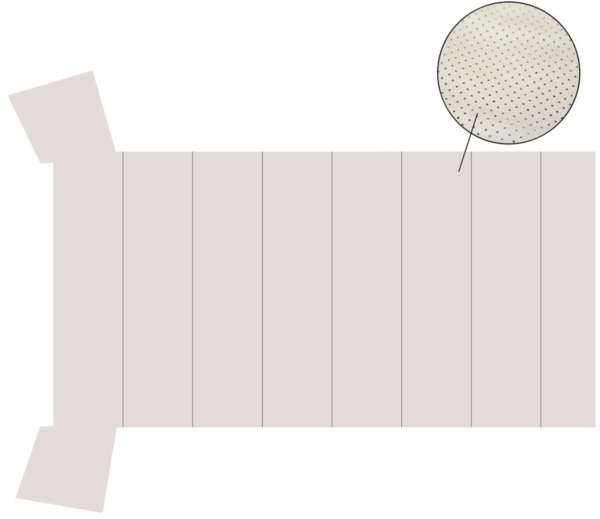 Headliner, interior headliner complete T3 bus without sunroof in white perforated OE Ref. 255867499