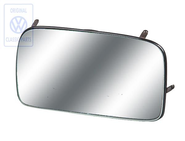 Spiegelglas für elektrischen Außenspiegel für den Golf 2 OE Ref. 191857521L