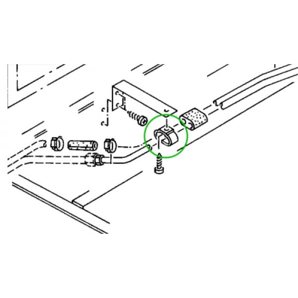 Mount for Protective Sleeve, Pipes Power Steering, T3, OE Ref. 251422475