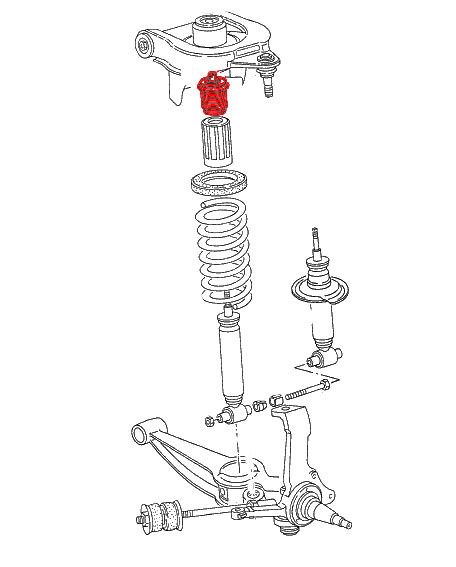 Additional spring, bump stop for front axle T3 shock absorber OE Ref. 251411123BS