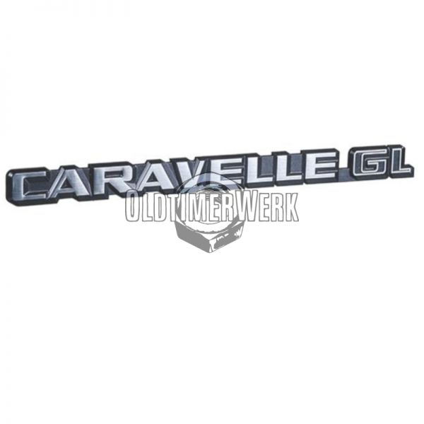 Schriftzug "Caravelle GL" in Chrom für T3 Bus, OE Ref. 255853689M
