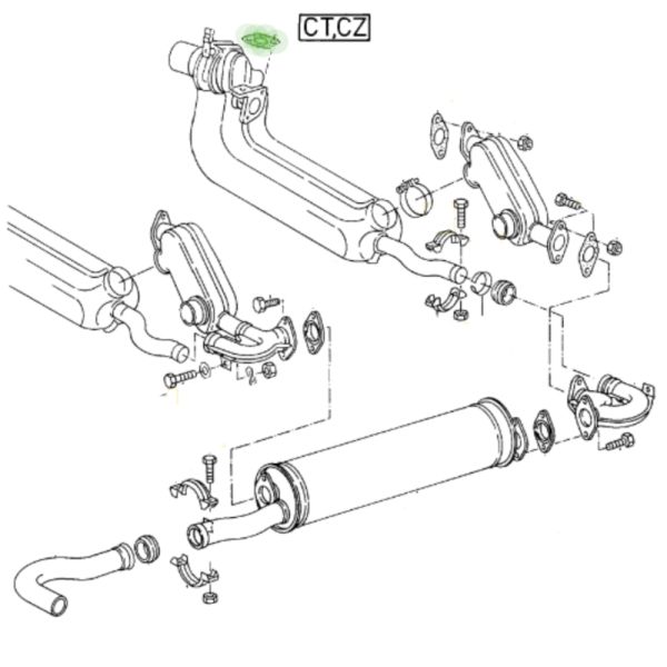 Dichtung für Wärmetauscher, passend für T3 1,6L MKB CZ/CT Bj. 06/80-12/82 OE Ref. 113251263C