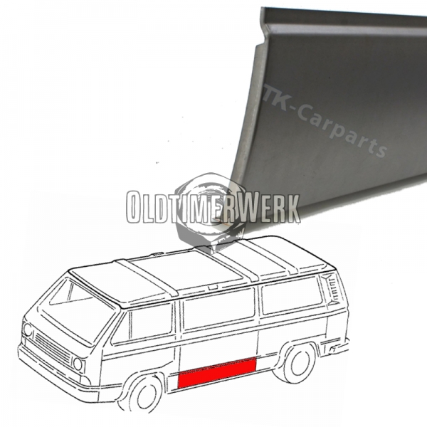 entry plate front right VW Bus T3 manufactured 79-92 repair sheet NEW entrance