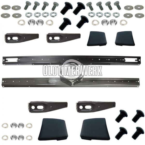Stoßstangen Satz, vorne & hinten, schwarz, komplett mit Montagematerial, Golf 1, OE Ref. 171