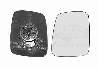 Spiegelglass, Manuell, Konvex, Rechts, Beifahrerseite, T4 Bus, BJ 91-03, OE Ref. 701857522L