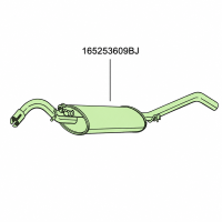 Auspuff, Endschalldämpfer Jetta 2, 1.3L - 1.6L Benziner, OE Ref. 165253609BJ