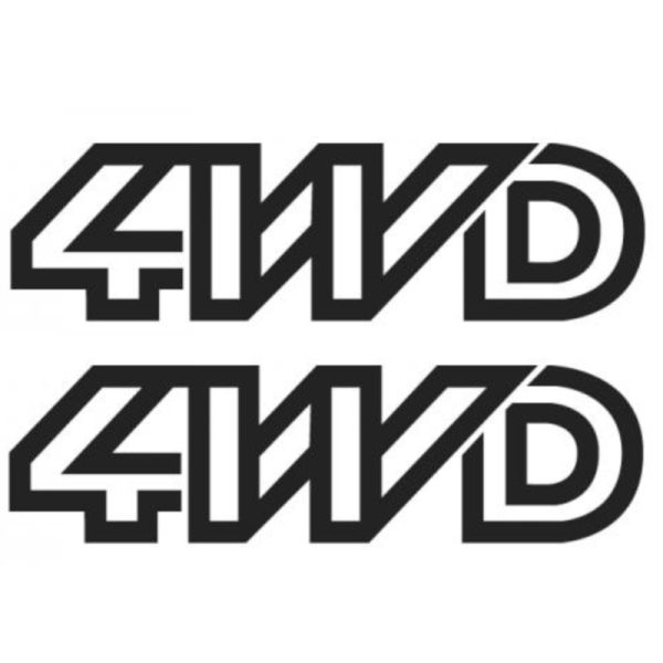 Sticker Set "4WD", black, T3 Syncro OE Ref. 251853602