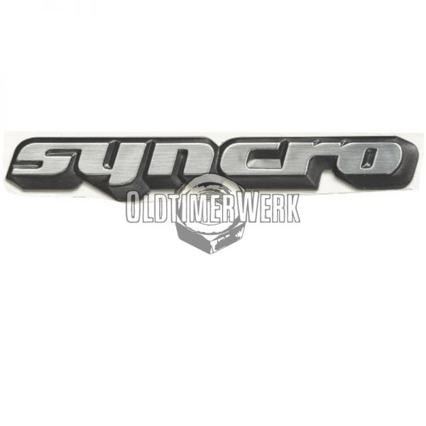 Lettering Badge "Syncro", chrome , T3 rear Door, OE Ref. 251853675