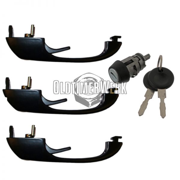 Set of Door Handles (front and Cab & Ingnition, same key for all, T3 Doka, OE Ref. 251837205