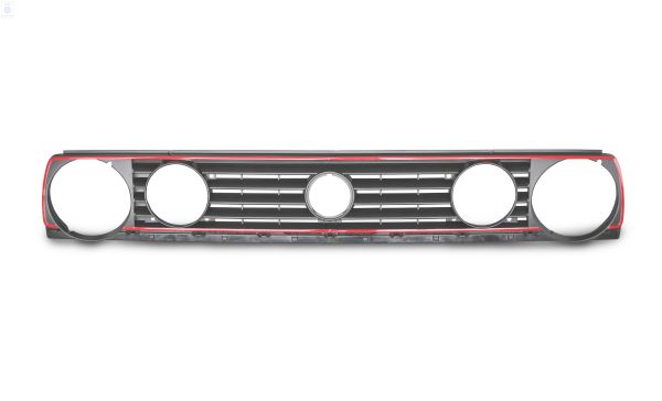 Kühlergrill, GTI, Doppelscheinwerfer, Golf 2 ab 08/87, OE Ref. 191853653K QN5