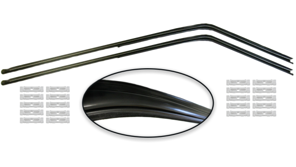 Set of roof trims incl. mounting material, Golf 2, 4-door, OE Ref. 193853705 & 193853706