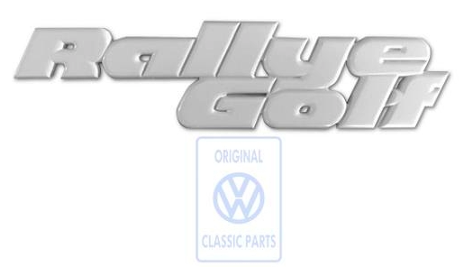 Heck-Emblem Rallye Golf 2, OE Ref. 191853675C GRU